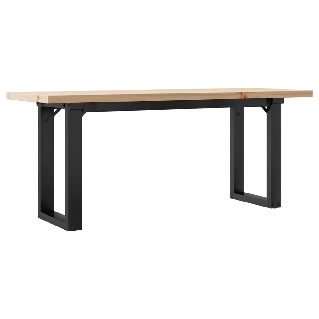 Salongbord O-ramme 110x40x45,5 cm heltre furu og stål