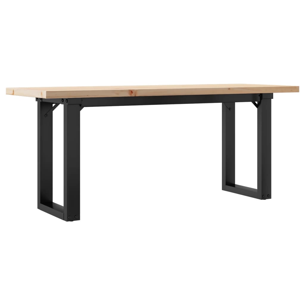 Salongbord O-ramme 110x40x45,5 cm heltre furu og stål