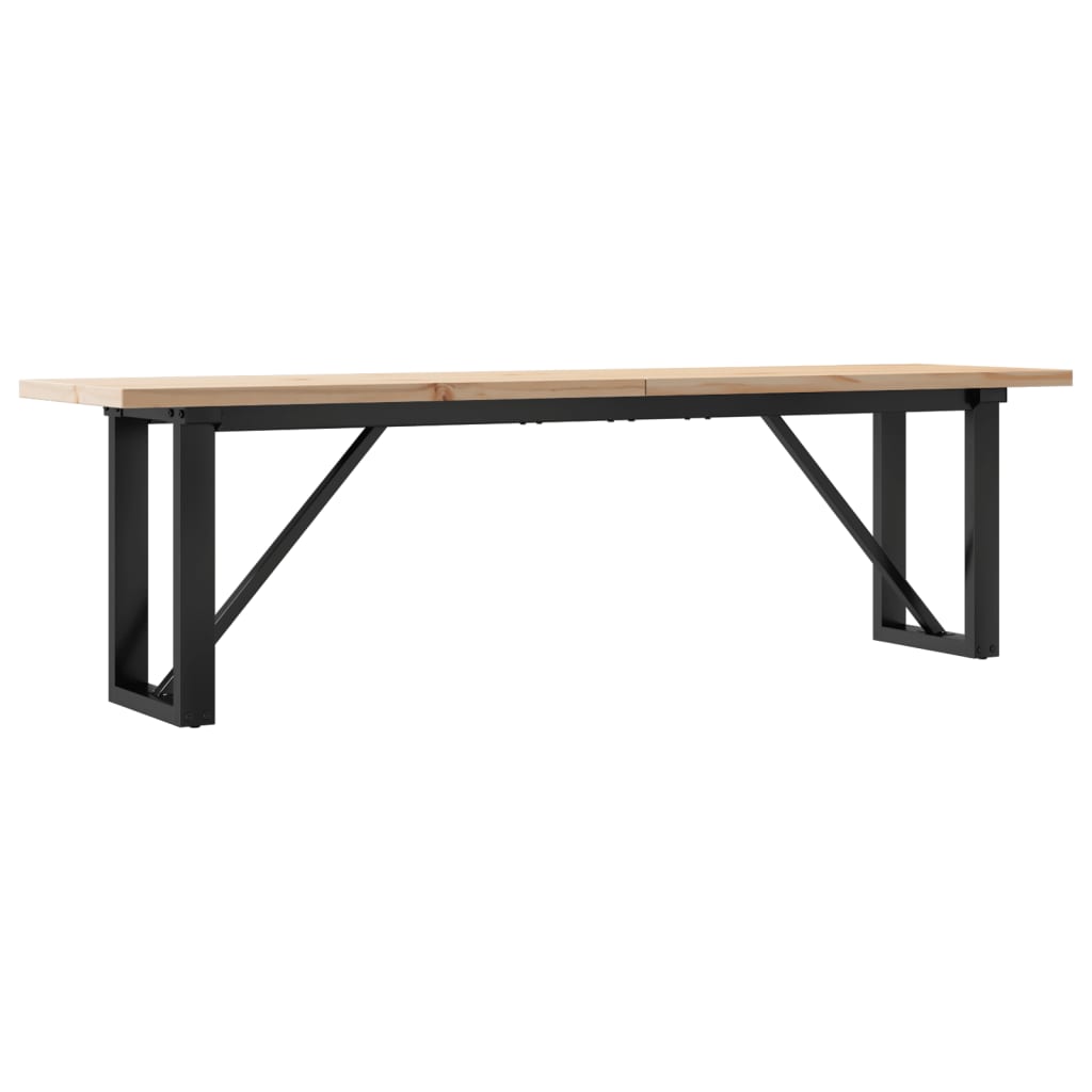 Salongbord O-ramme 160x40x45,5 cm heltre furu og stål