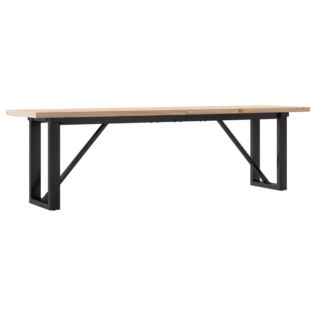 Salongbord O-ramme 160x40x45,5 cm heltre furu og stål