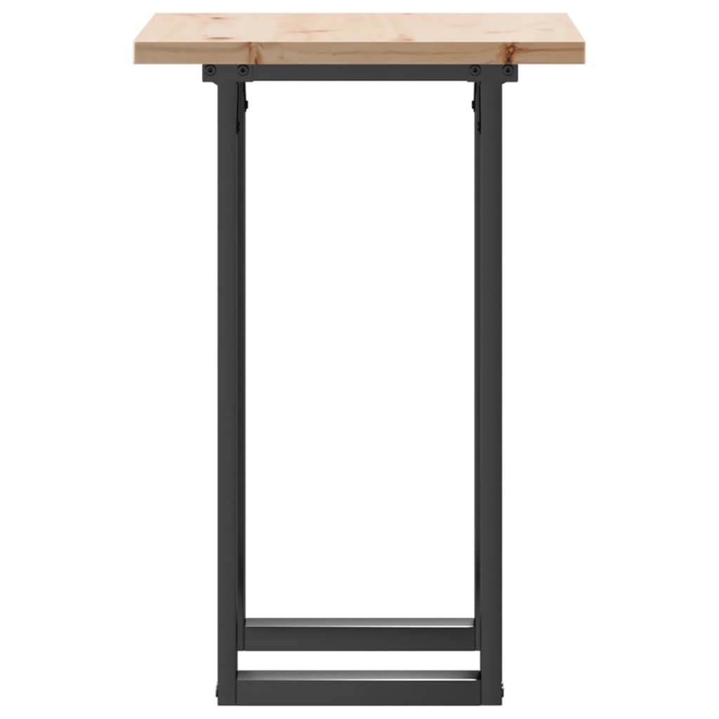 Spisebord O-ramme 50x50x75,5 cm heltre furu og stål