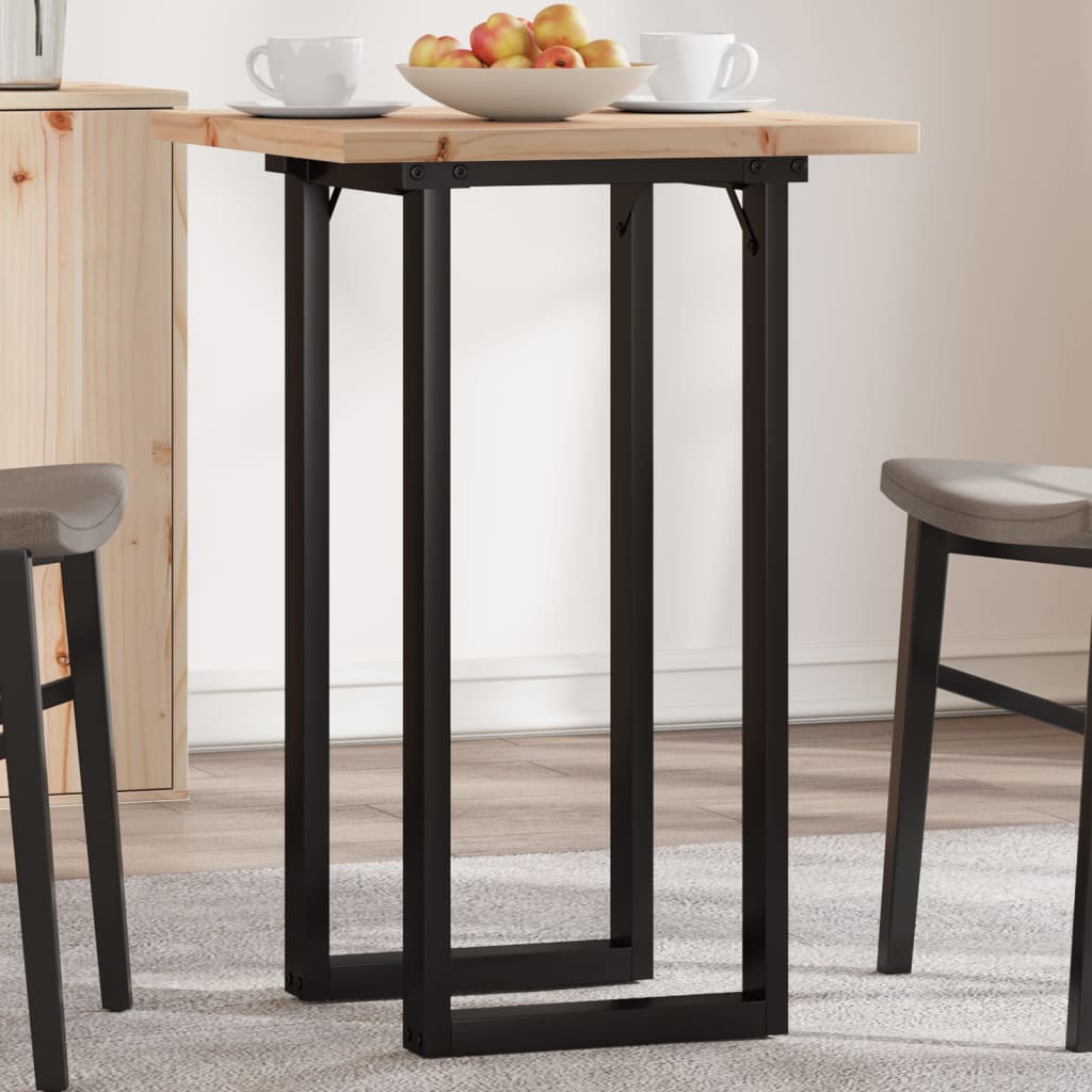 Spisebord O-ramme 50x50x75,5 cm heltre furu og stål