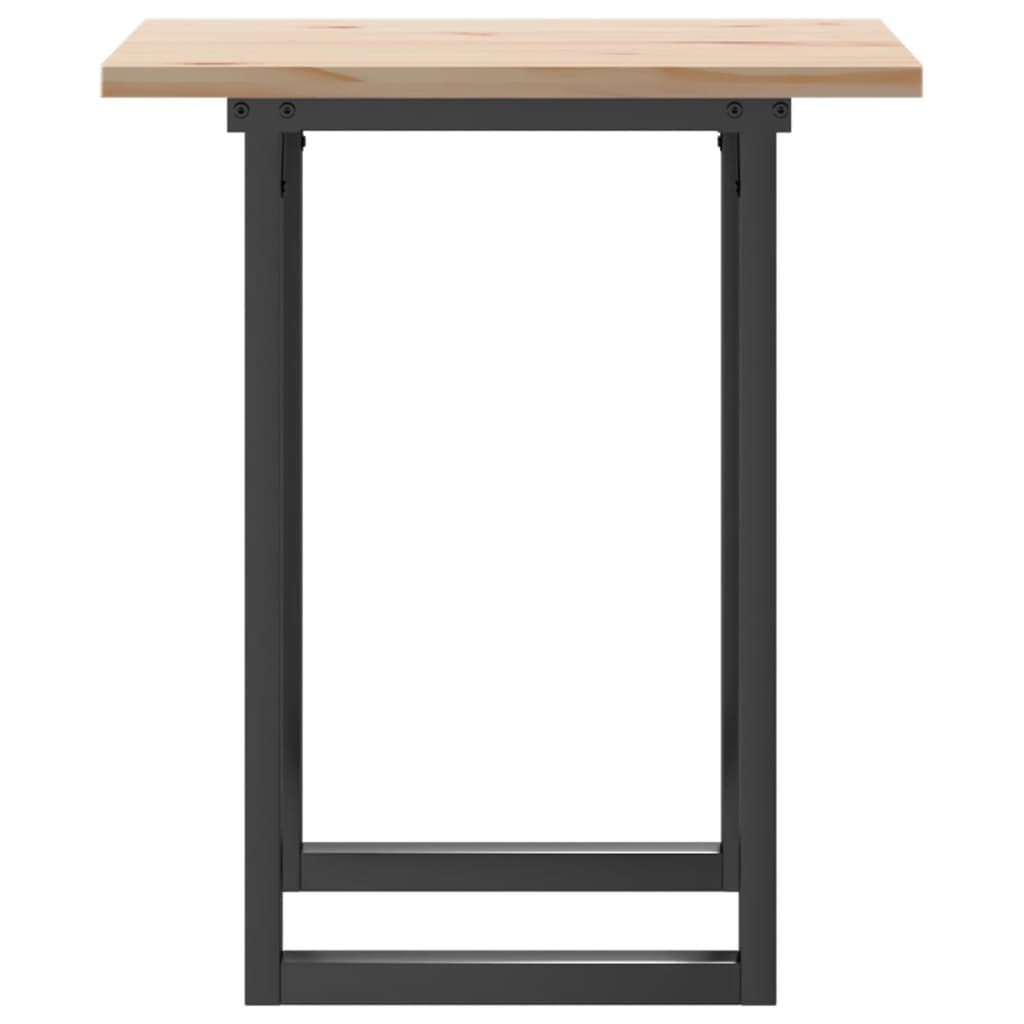Spisebord O-ramme 70x70x75,5 cm heltre furu og stål