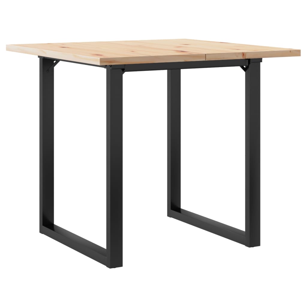 Spisebord O-ramme 90x90x75,5 cm heltre furu og stål
