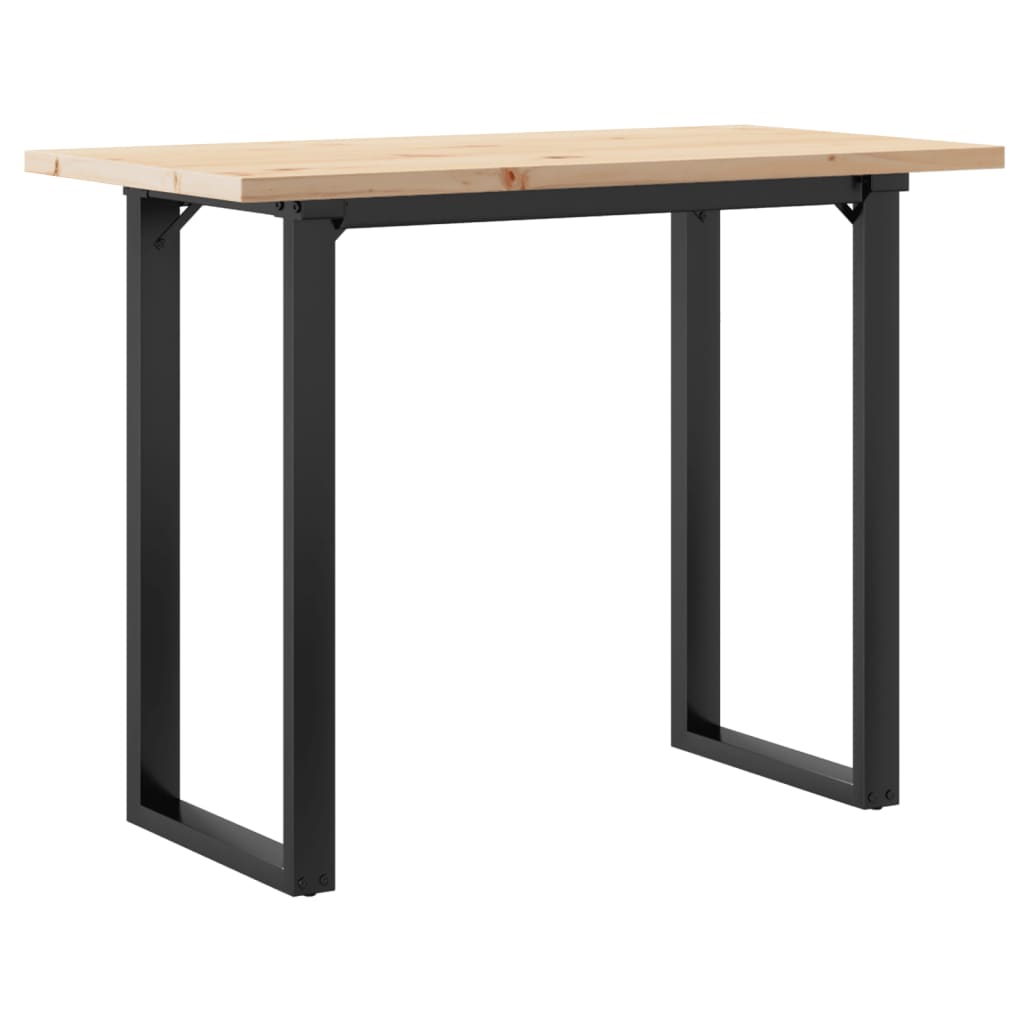 Spisebord O-ramme 100x50x75,5 cm heltre furu og stål