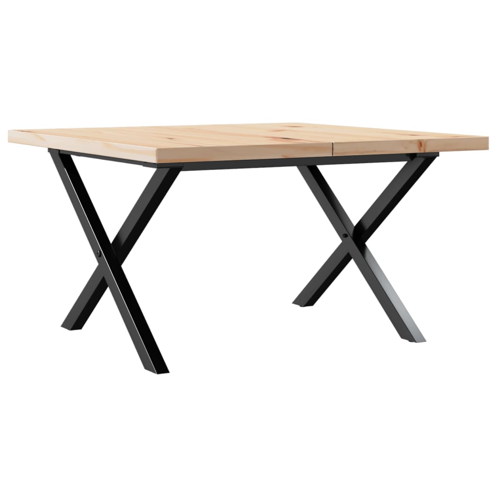 Salongbord X-ramme 60x60x40,5 cm heltre furu og stål