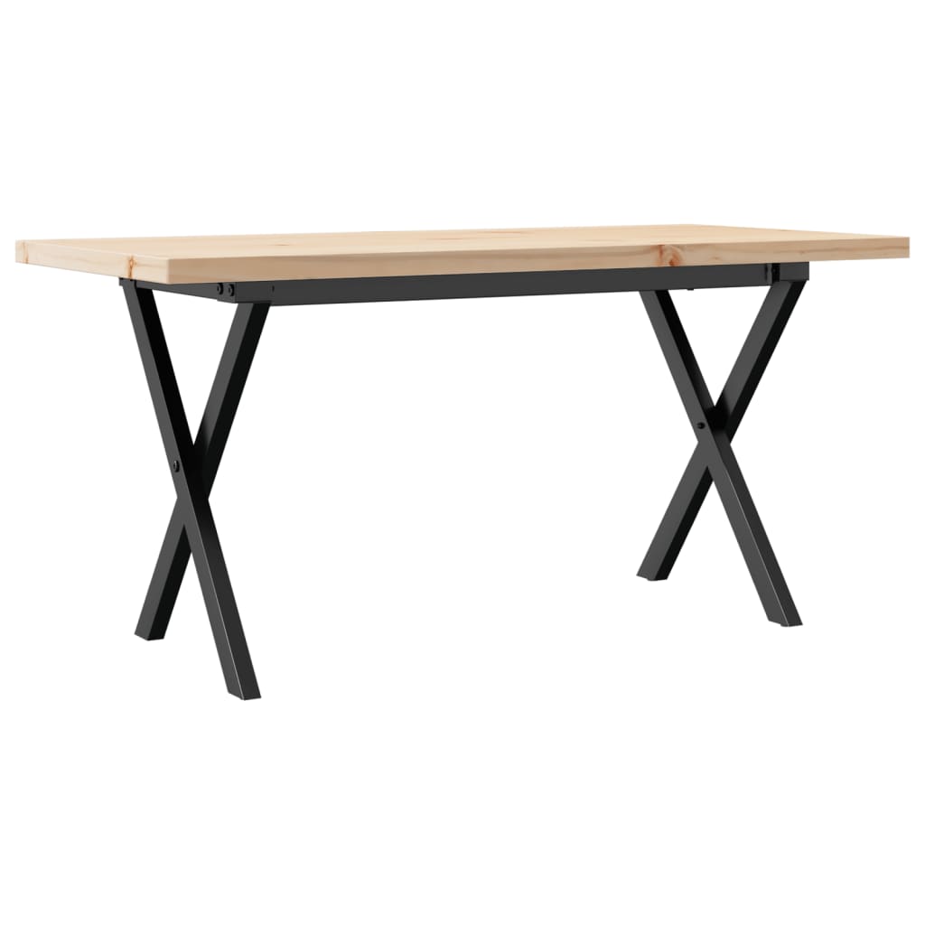 Salongbord X-ramme 90x40x45,5 cm heltre furu og stål