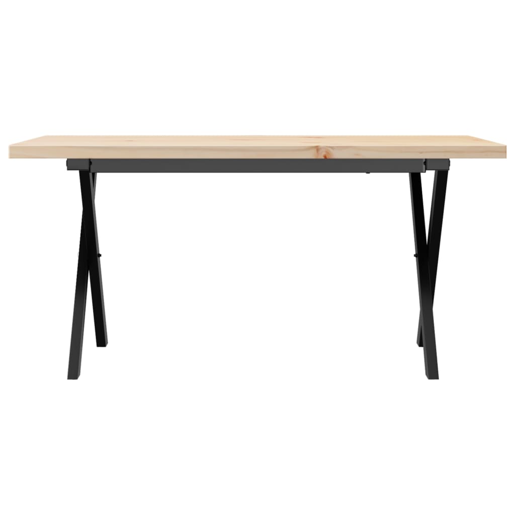 Salongbord X-ramme 90x40x45,5 cm heltre furu og stål