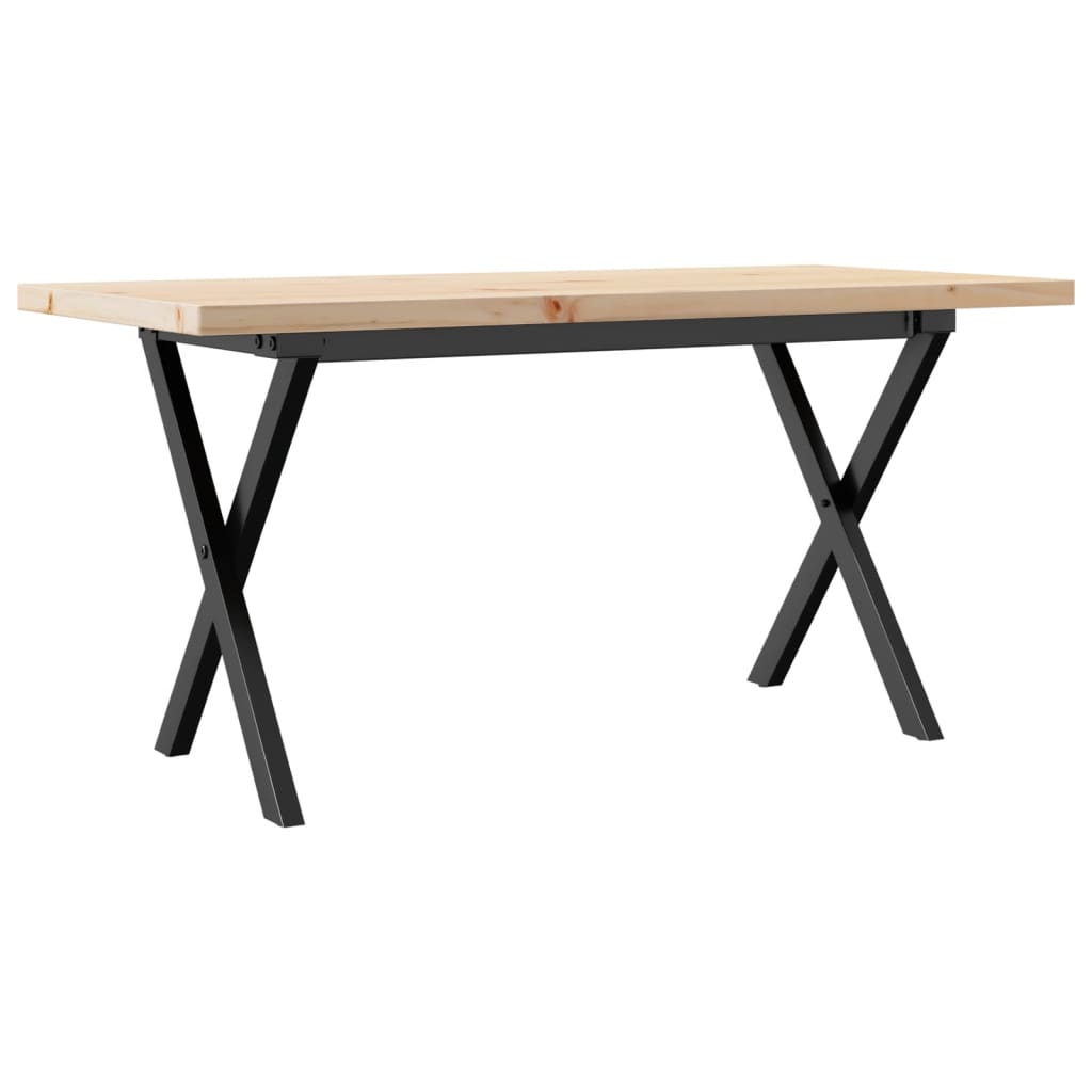 Salongbord X-ramme 90x40x45,5 cm heltre furu og stål