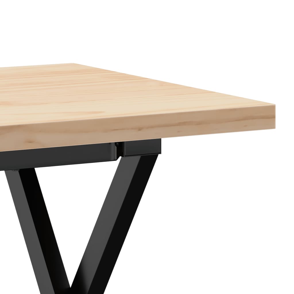 Salongbord X-ramme 90x40x45,5 cm heltre furu og stål