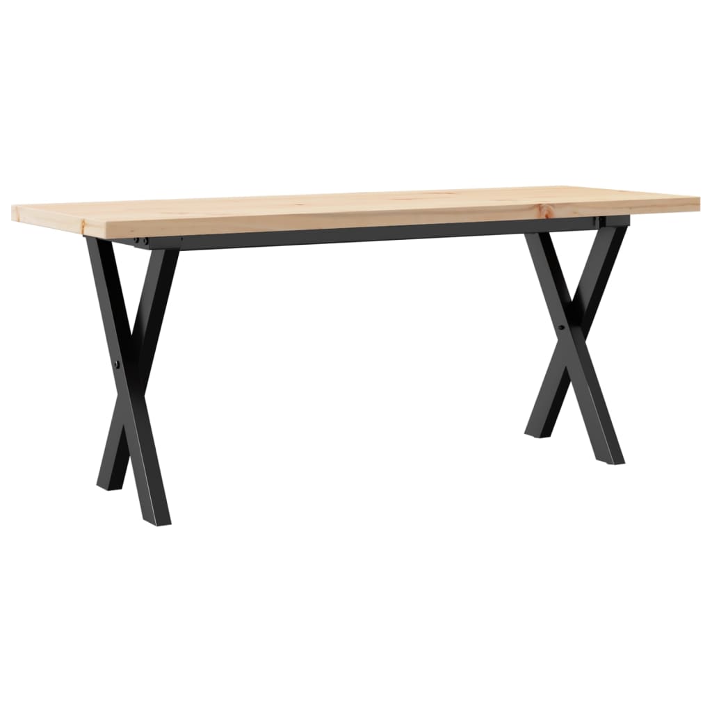 Salongbord X-ramme 110x40x45,5 cm heltre furu og stål