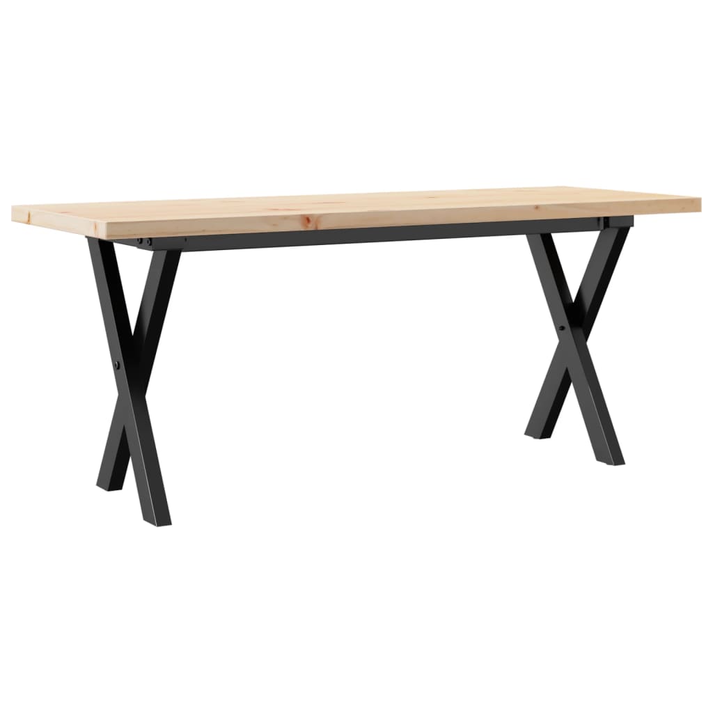 Salongbord X-ramme 110x40x45,5 cm heltre furu og stål