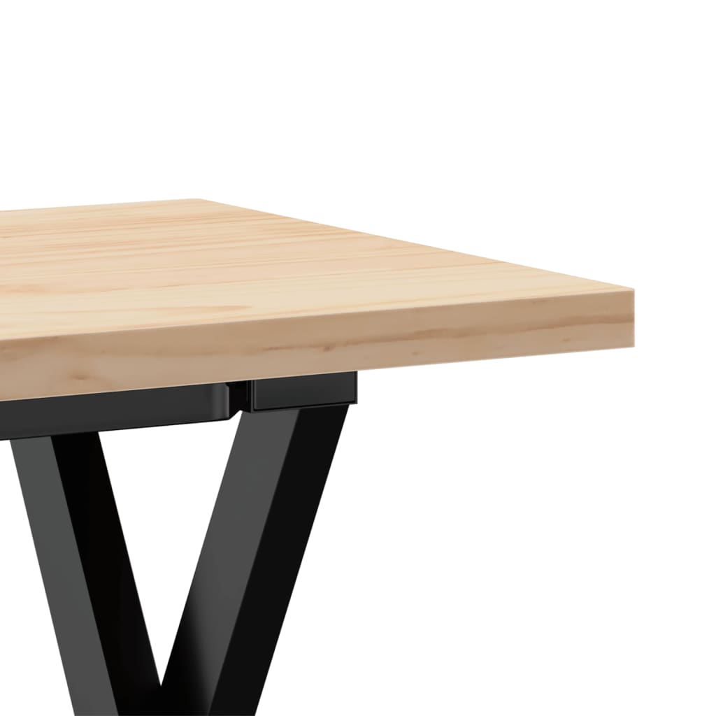 Salongbord X-ramme 110x40x45,5 cm heltre furu og stål