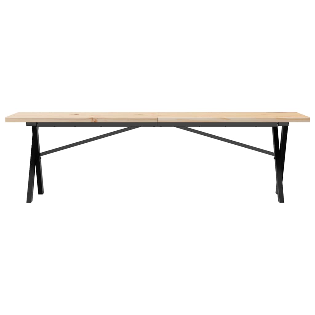 Salongbord X-ramme 160x40x45,5 cm heltre furu og stål