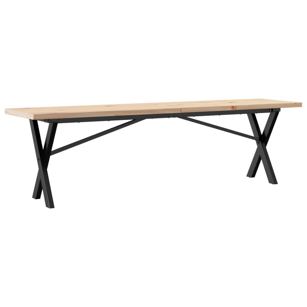 Salongbord X-ramme 160x40x45,5 cm heltre furu og stål
