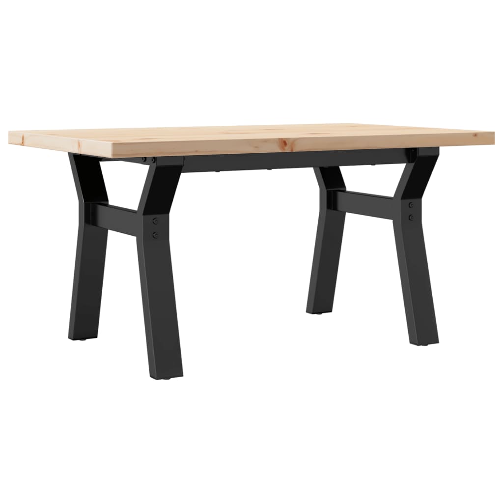 Salongbord Y-ramme 80x50x40,5 cm heltre furu og stål
