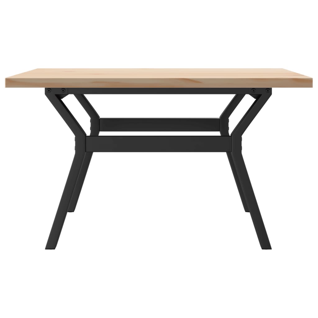 Salongbord Y-ramme 80x80x45,5 cm heltre furu og stål