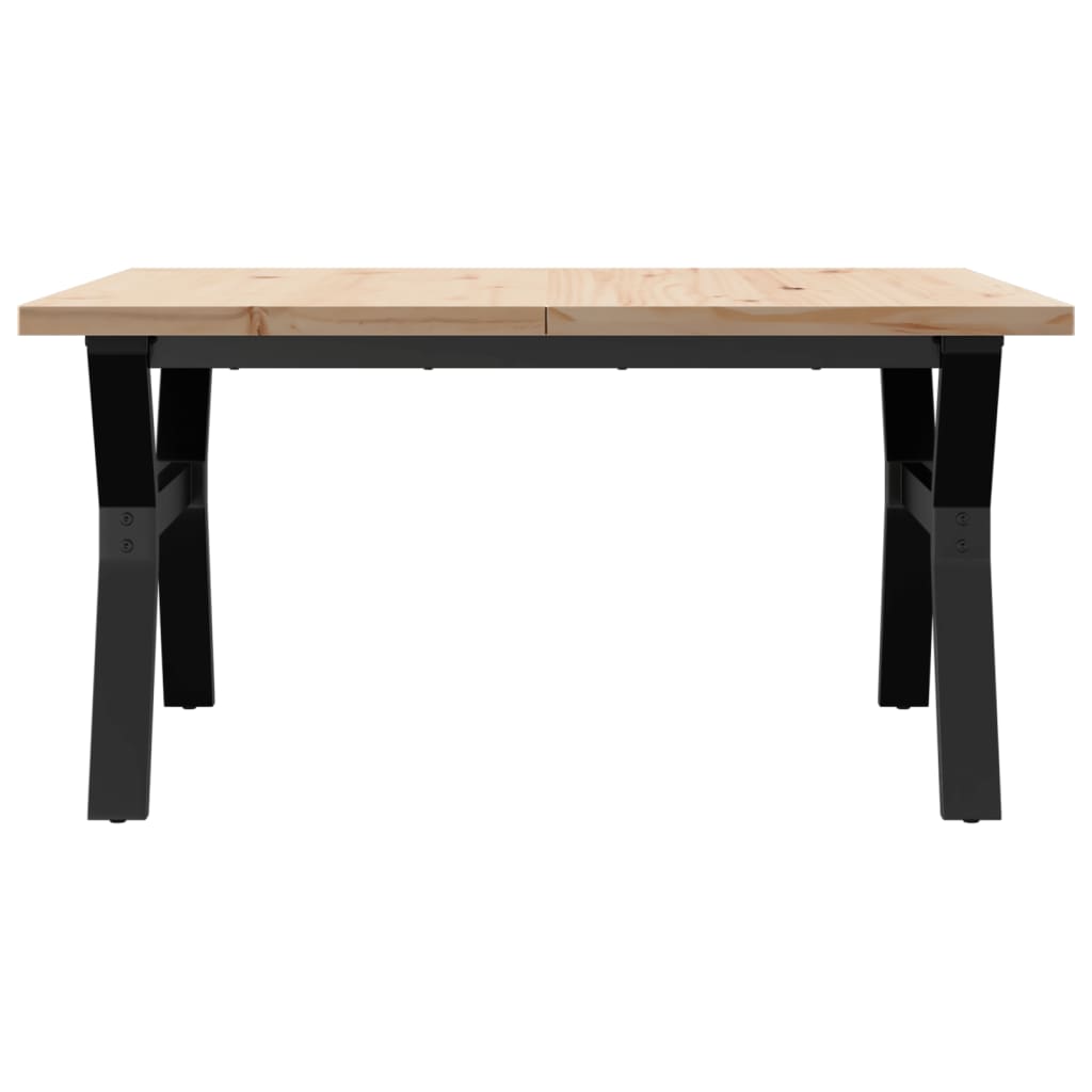 Salongbord Y-ramme 90x90x45,5 cm heltre furu og stål