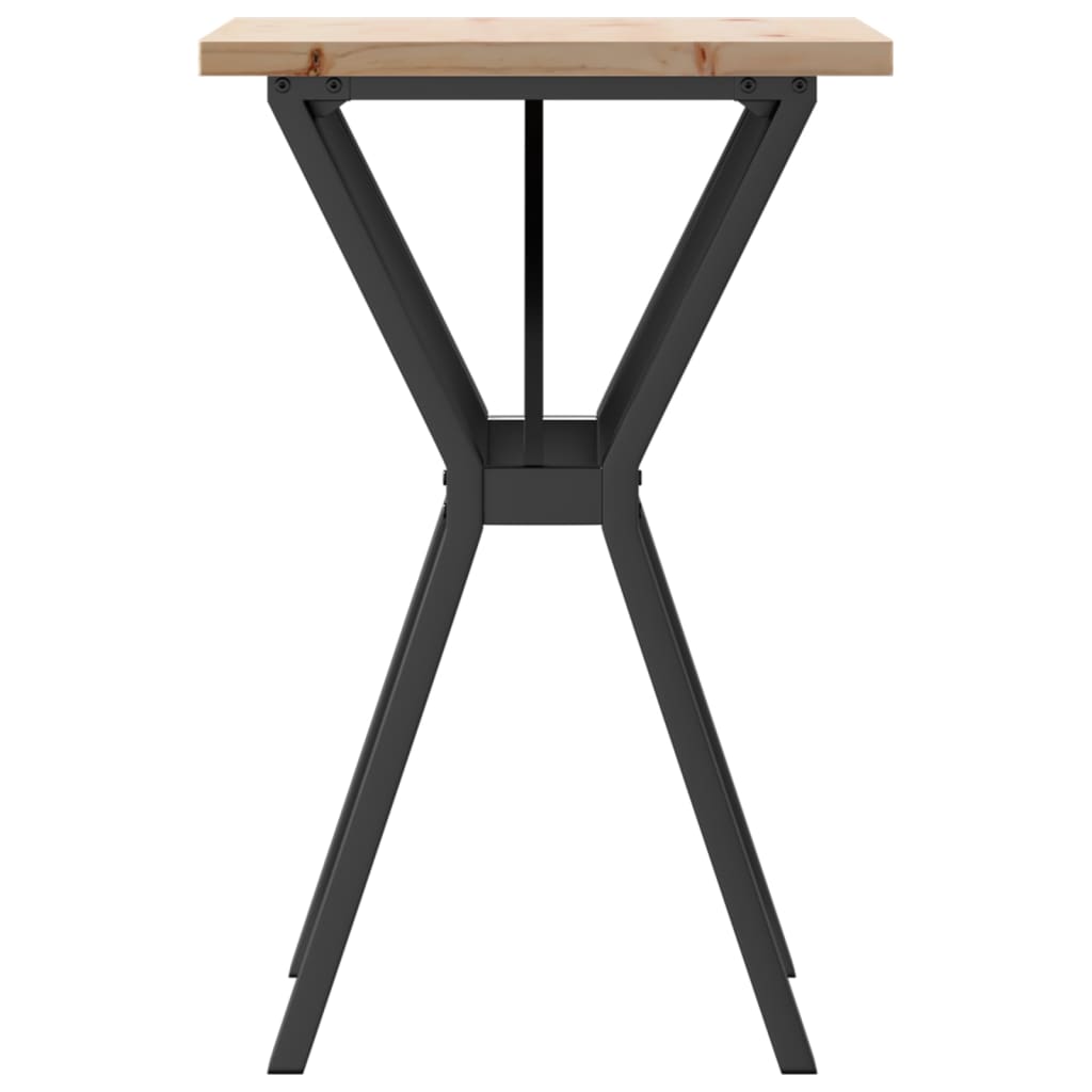 Spisebord Y-ramme 50x50x75,5 cm heltre furu og stål