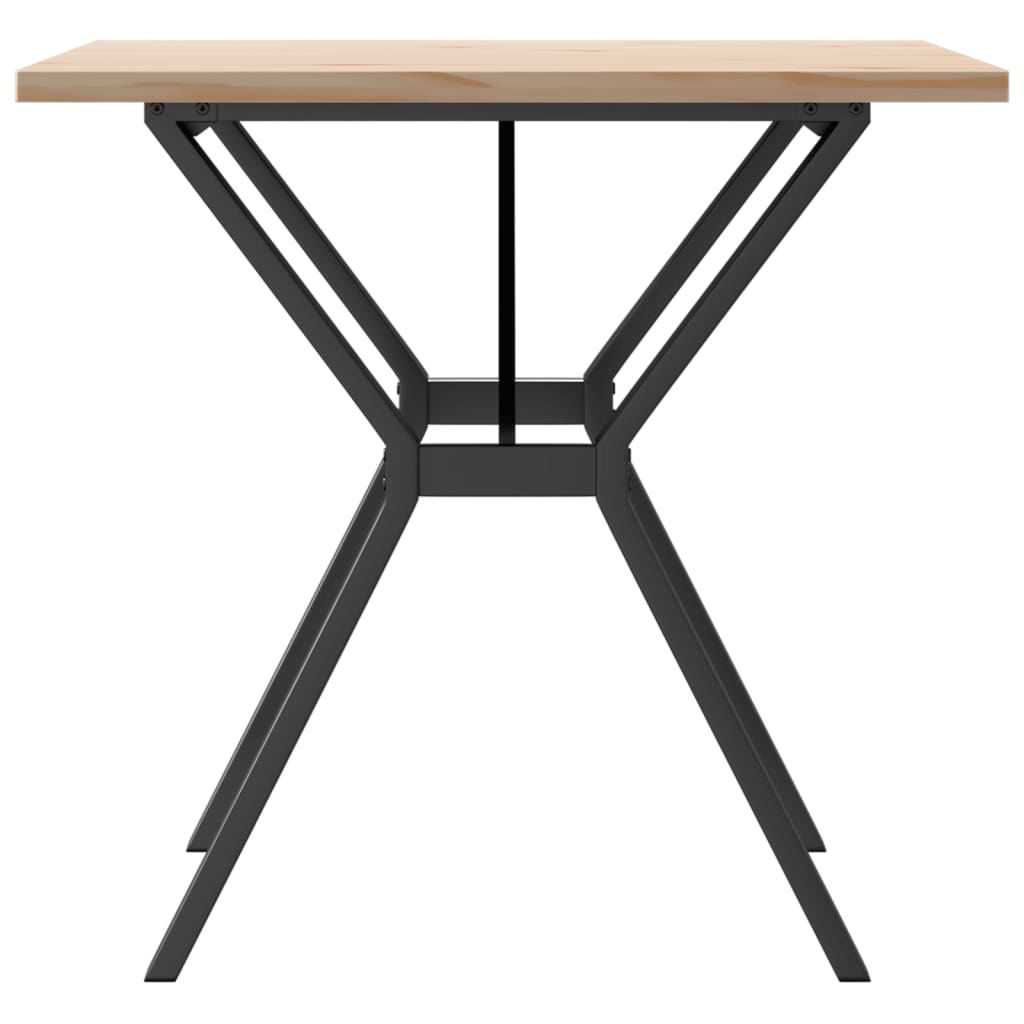 Spisebord Y-ramme 80x80x75,5 cm heltre furu og stål