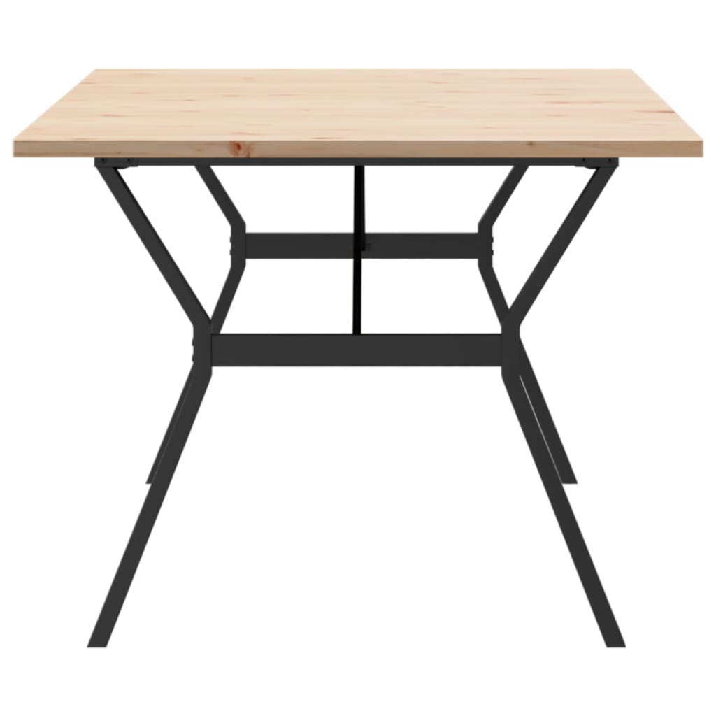 Spisebord Y-ramme 200x100x75,5 cm heltre furu og stål