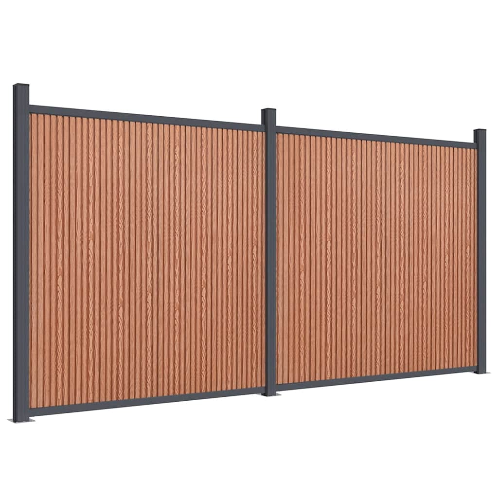 Gjerdepanel brun 353x186 cm WPC