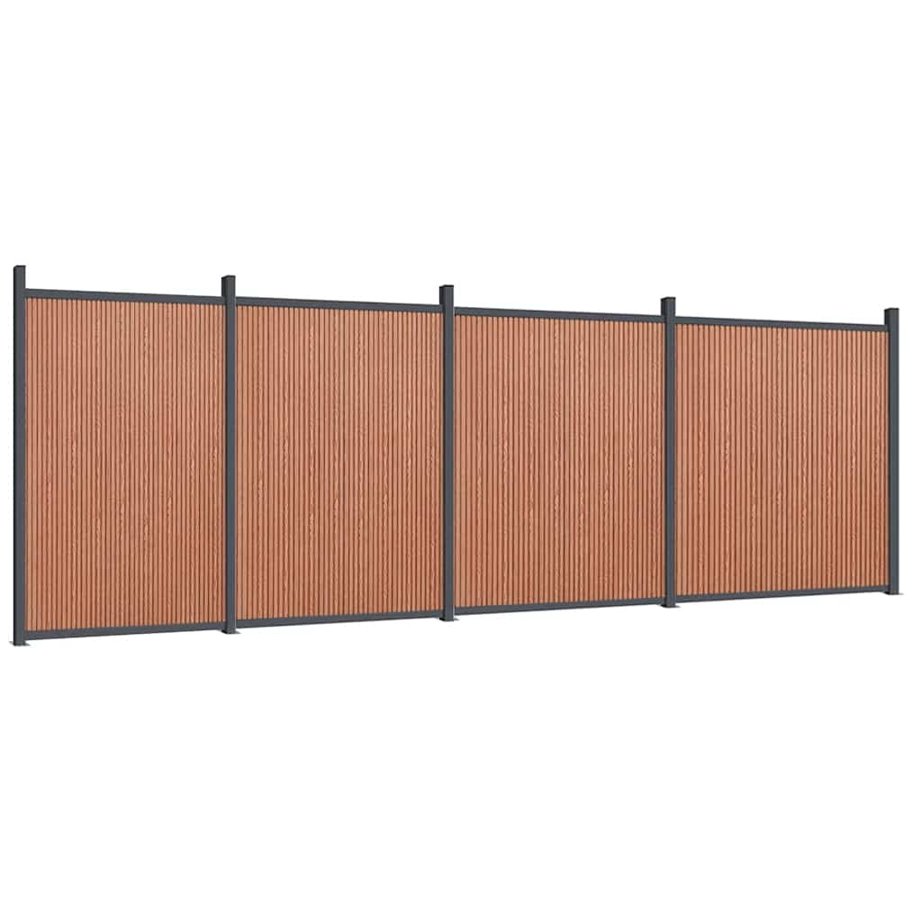 Gjerdepanel brun 699x186 cm WPC
