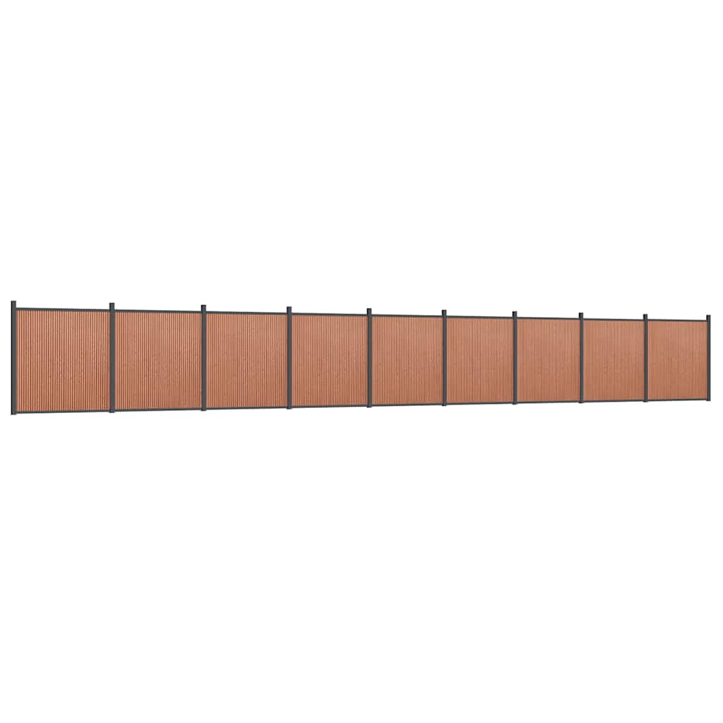 Gjerdepanel brun 1564x186 cm WPC