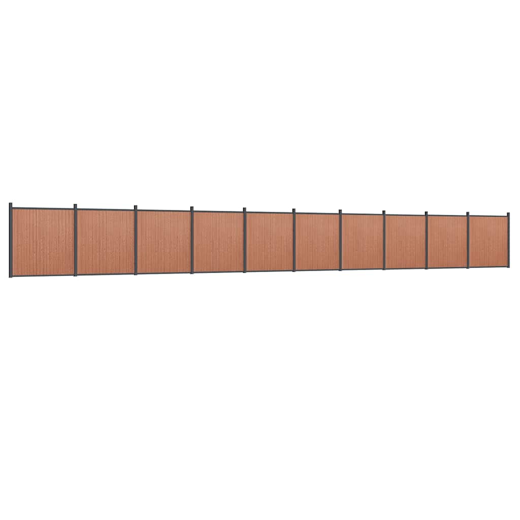 Gjerdepanel brun 1737x186 cm WPC