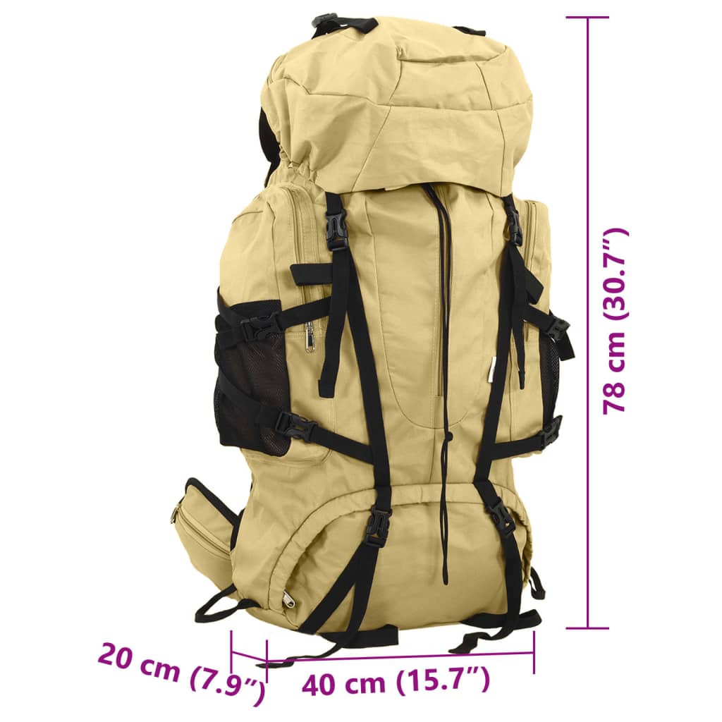 Tursekk khaki 80 L oxfordstoff