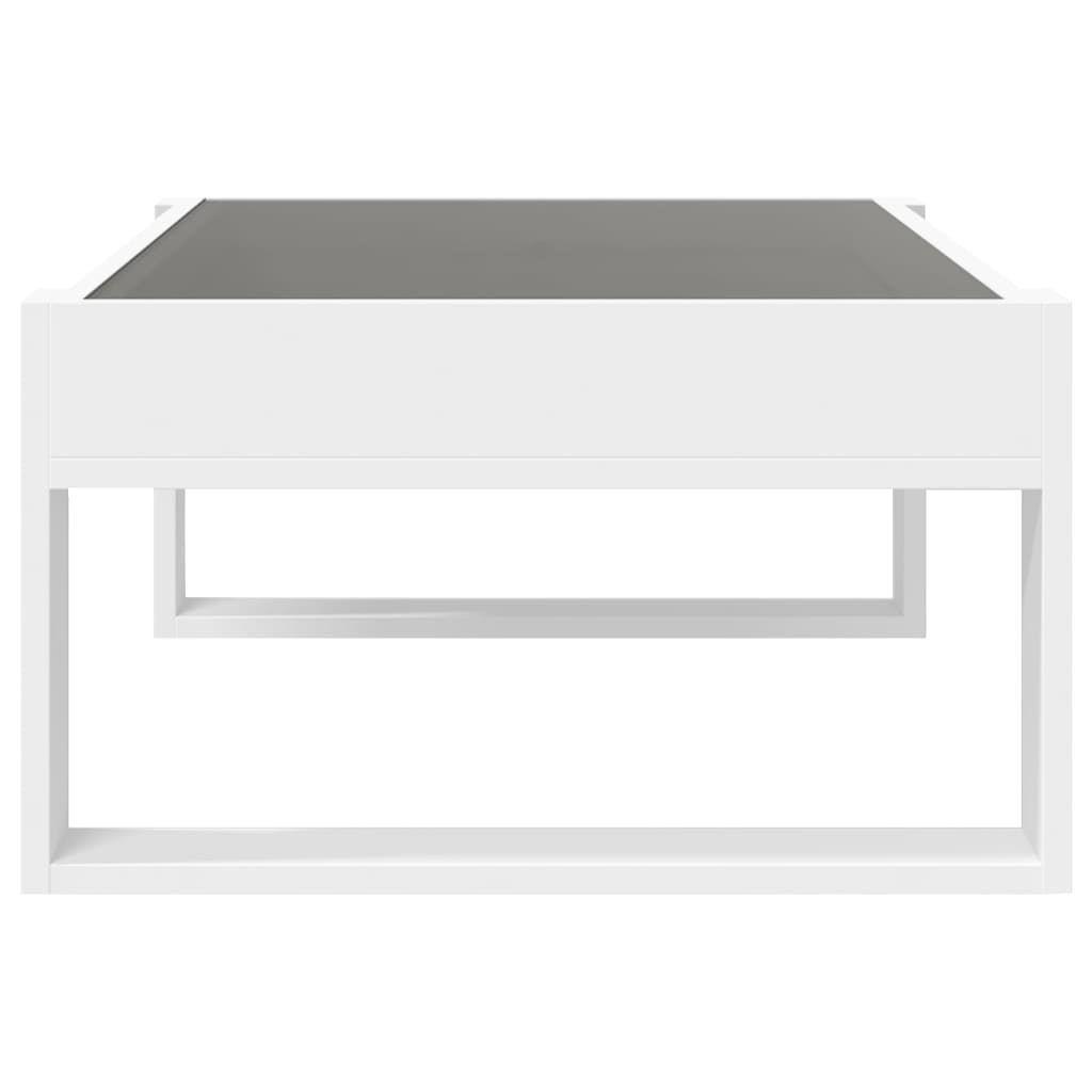 Salongbord med Infinity LED hvit 90x53x30 cm