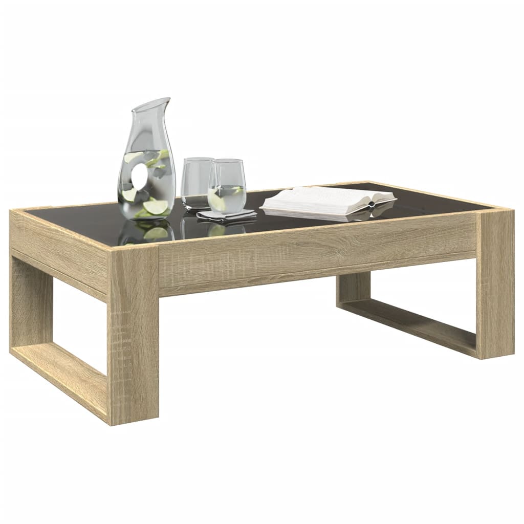 Salongbord med Infinity LED sonoma eik 90x53x30 cm