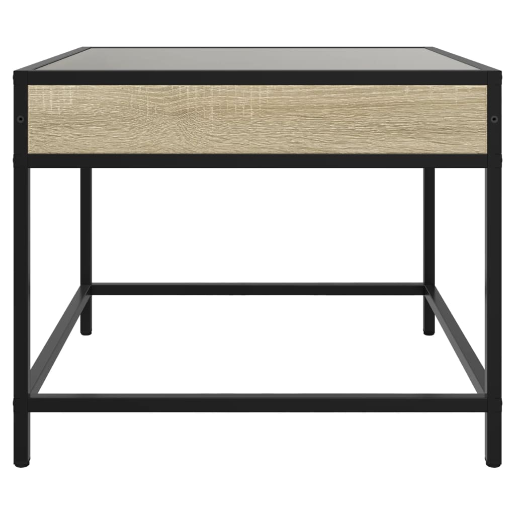 Salongbord med Infinity LED sonoma eik 50x50x41 cm