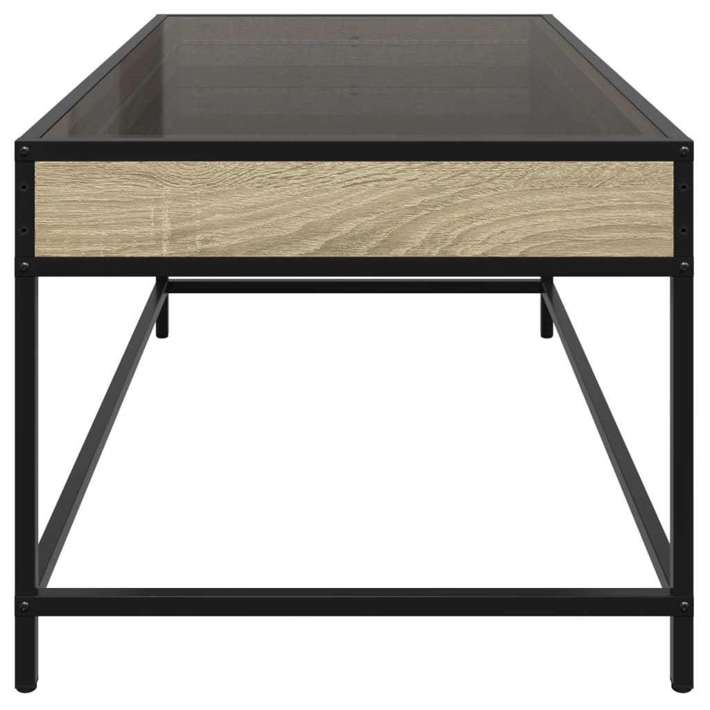 Salongbord med Infinity LED sonoma eik 90x50x41 cm