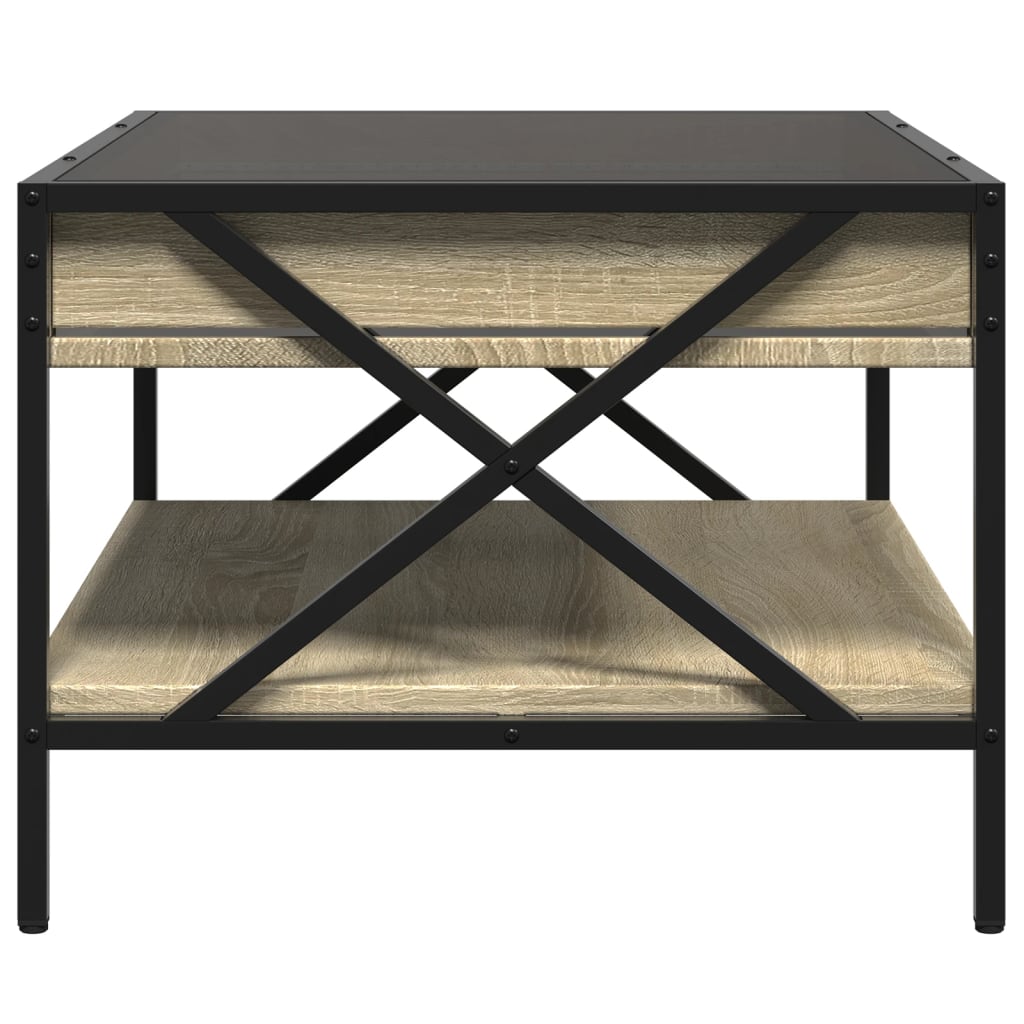 Salongbord med Infinity LED sonoma eik 70x50x38 cm