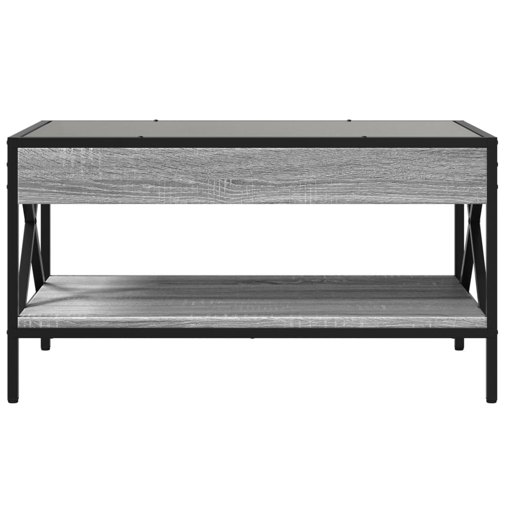 Salongbord med Infinity LED grå sonoma 70x50x38 cm