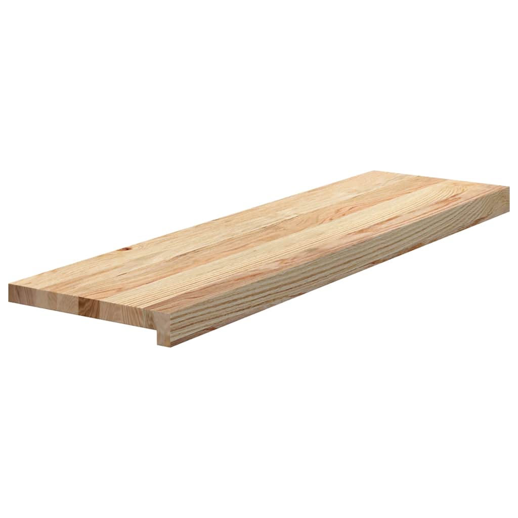 Trappetrinn 4 stk ubehandlet 90x30x2 cm heltre eik
