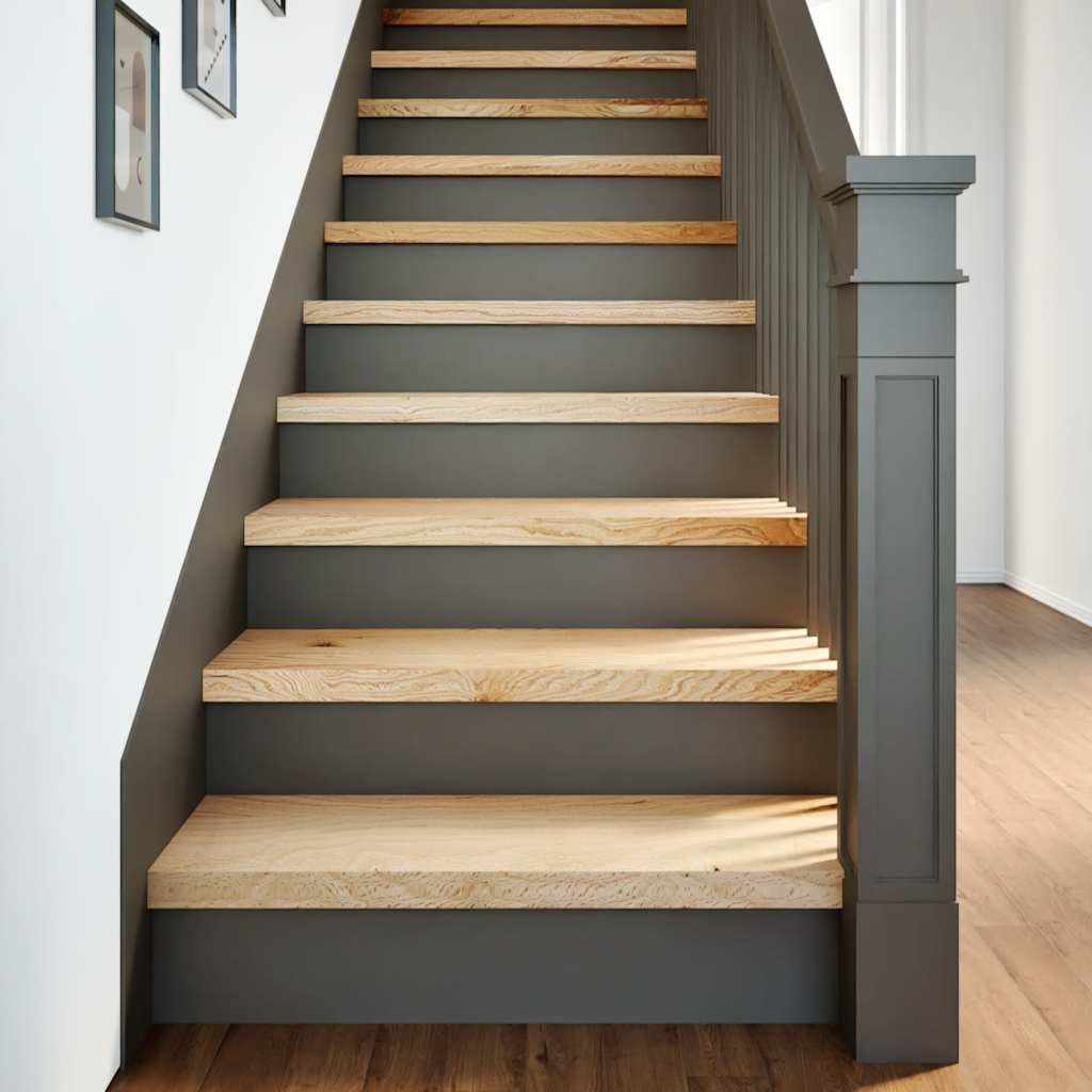 Trappetrinn 16 stk ubehandlet 80x25x2 cm heltre eik