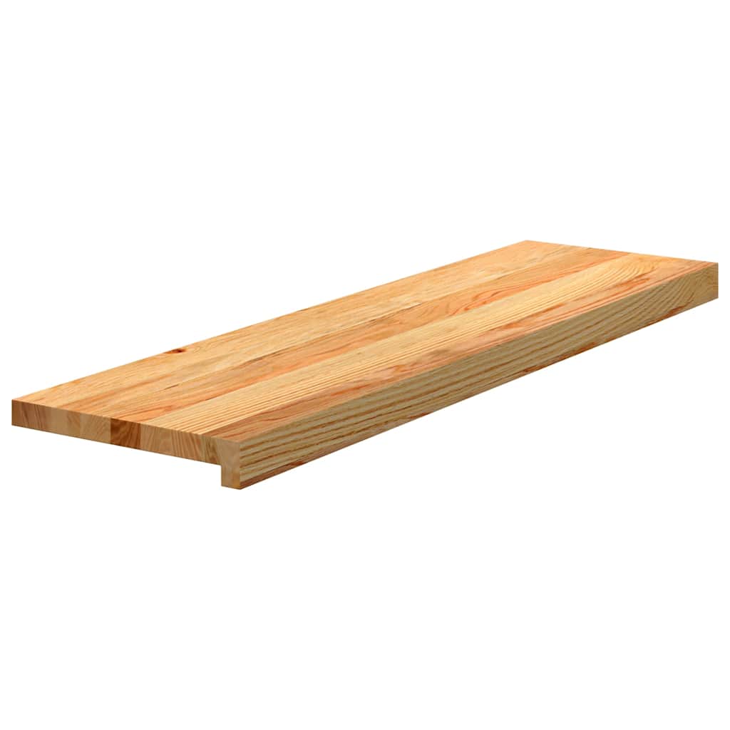 Trappetrinn 4 stk lysebrun 90x30x2 cm heltre eik