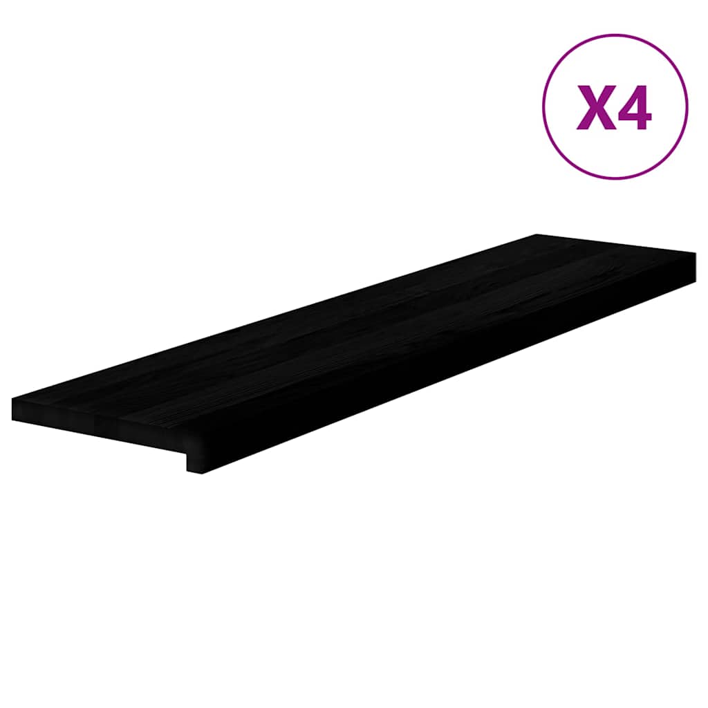 Trappetrinn 4 stk mørkebrun 110x30x2 cm heltre eik vidaXL