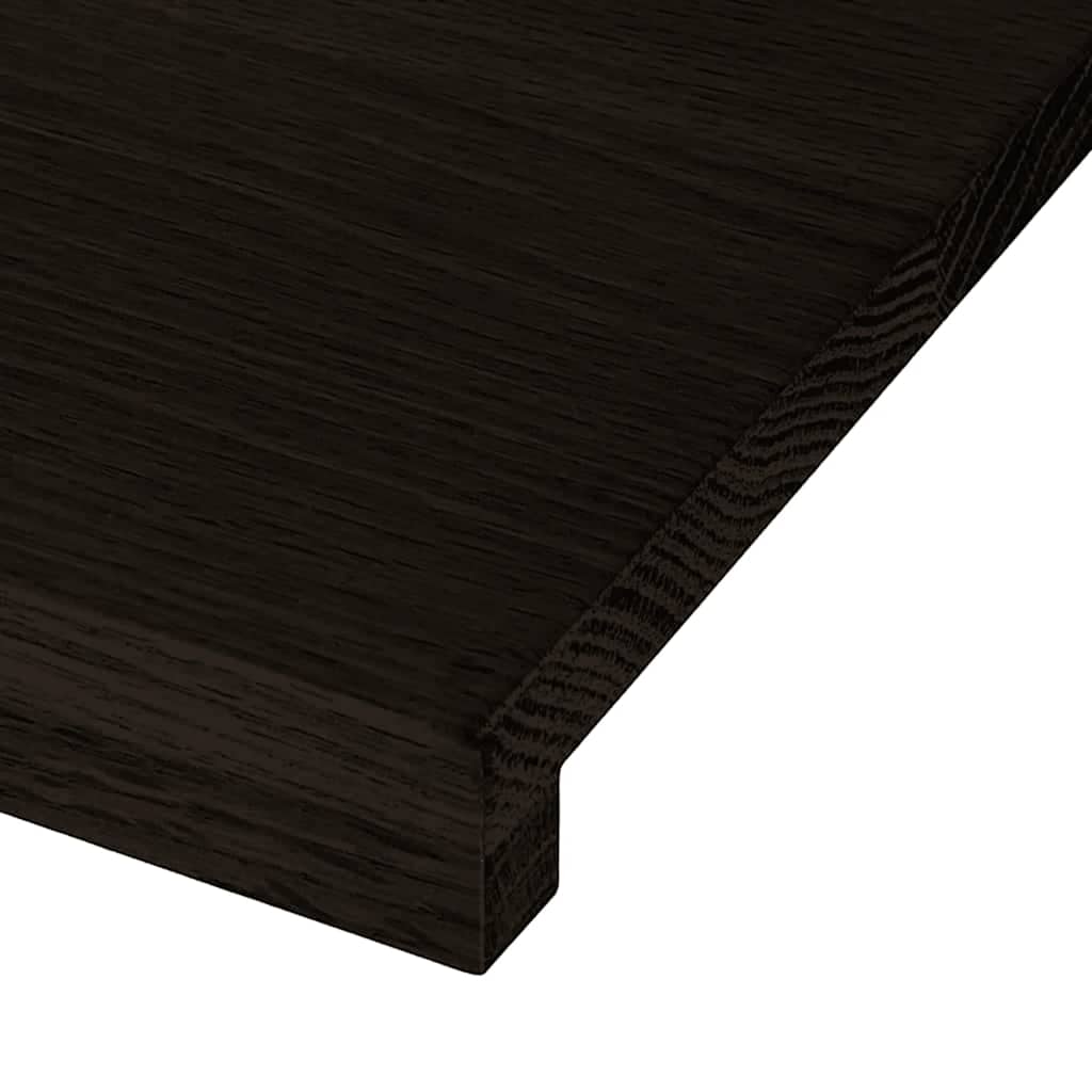 Trappetrinn 12 stk mørkebrun 90x30x2 cm heltre eik vidaXL