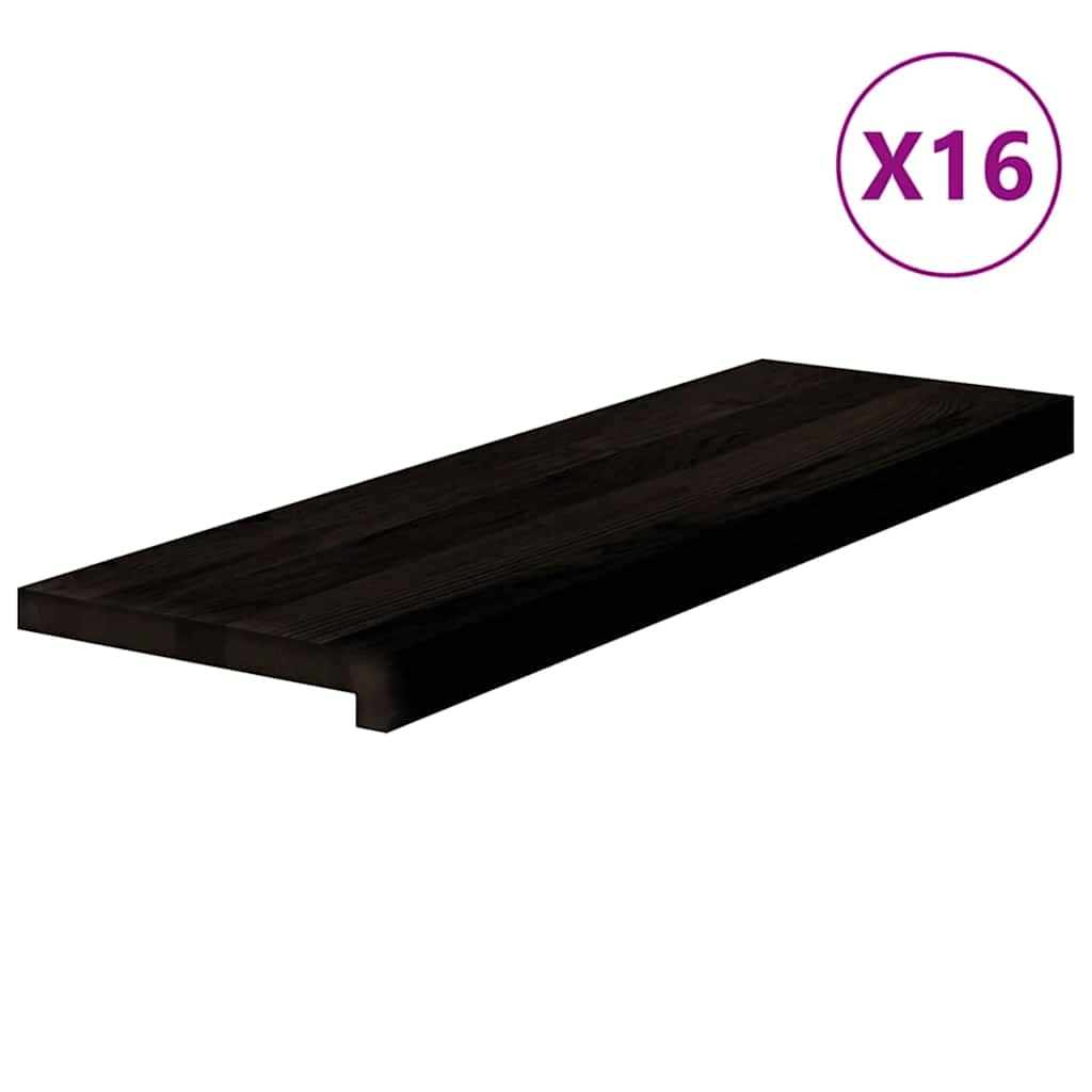 Trappetrinn 16 stk mørkebrun 80x25x2 cm heltre eik