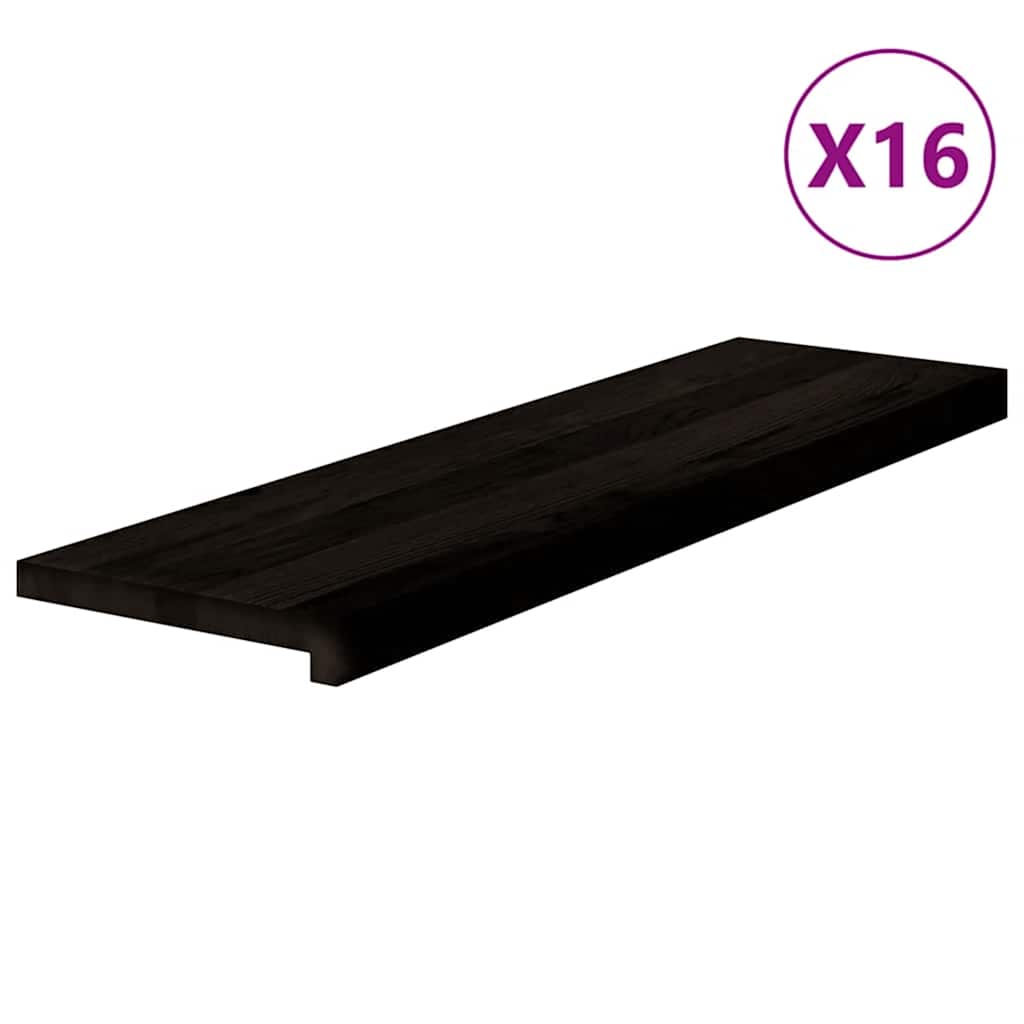 Trappetrinn 16 stk mørkebrun 90x25x2 cm heltre eik