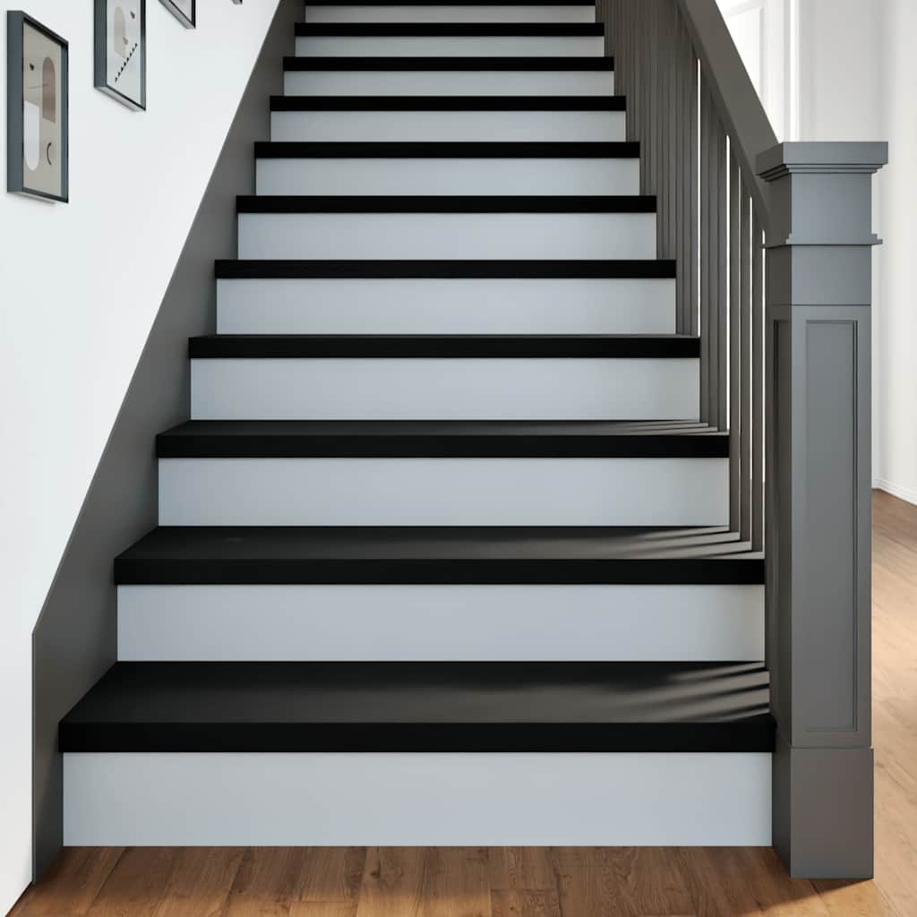 Trappetrinn 20 stk brunsvart 100x25x2 cm heltre eik