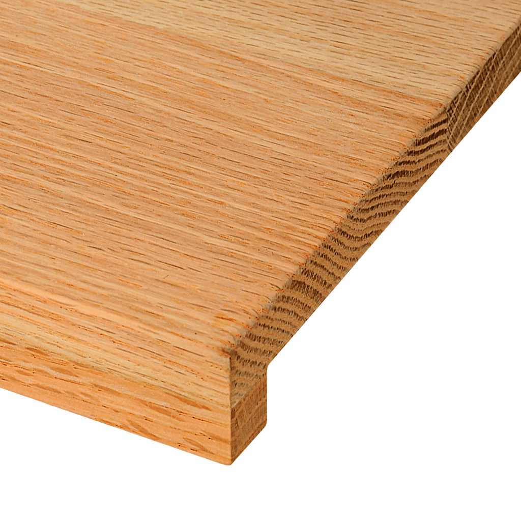 Trappetrinn 2 stk lysebrun 110x25x2 cm heltre eik