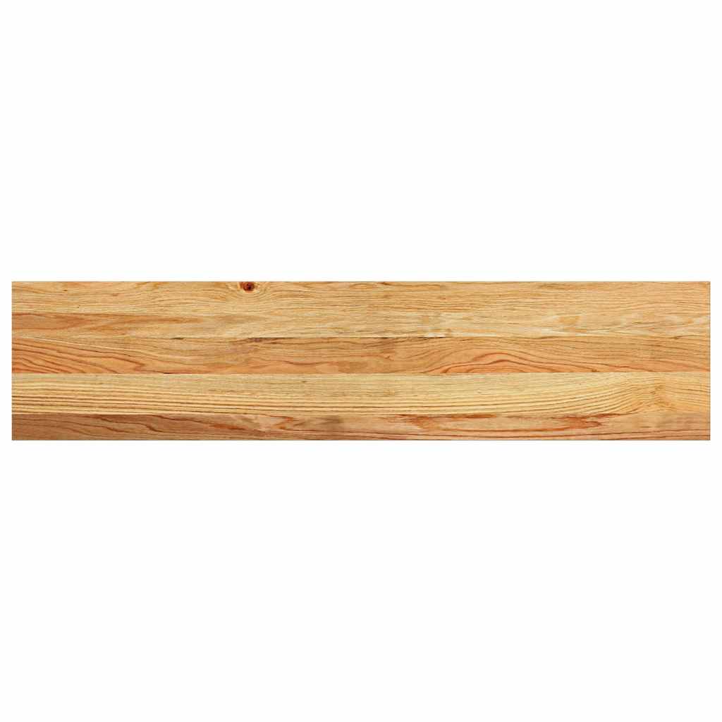 Trappetrinn 2 stk lysebrun 110x30x2 cm heltre eik