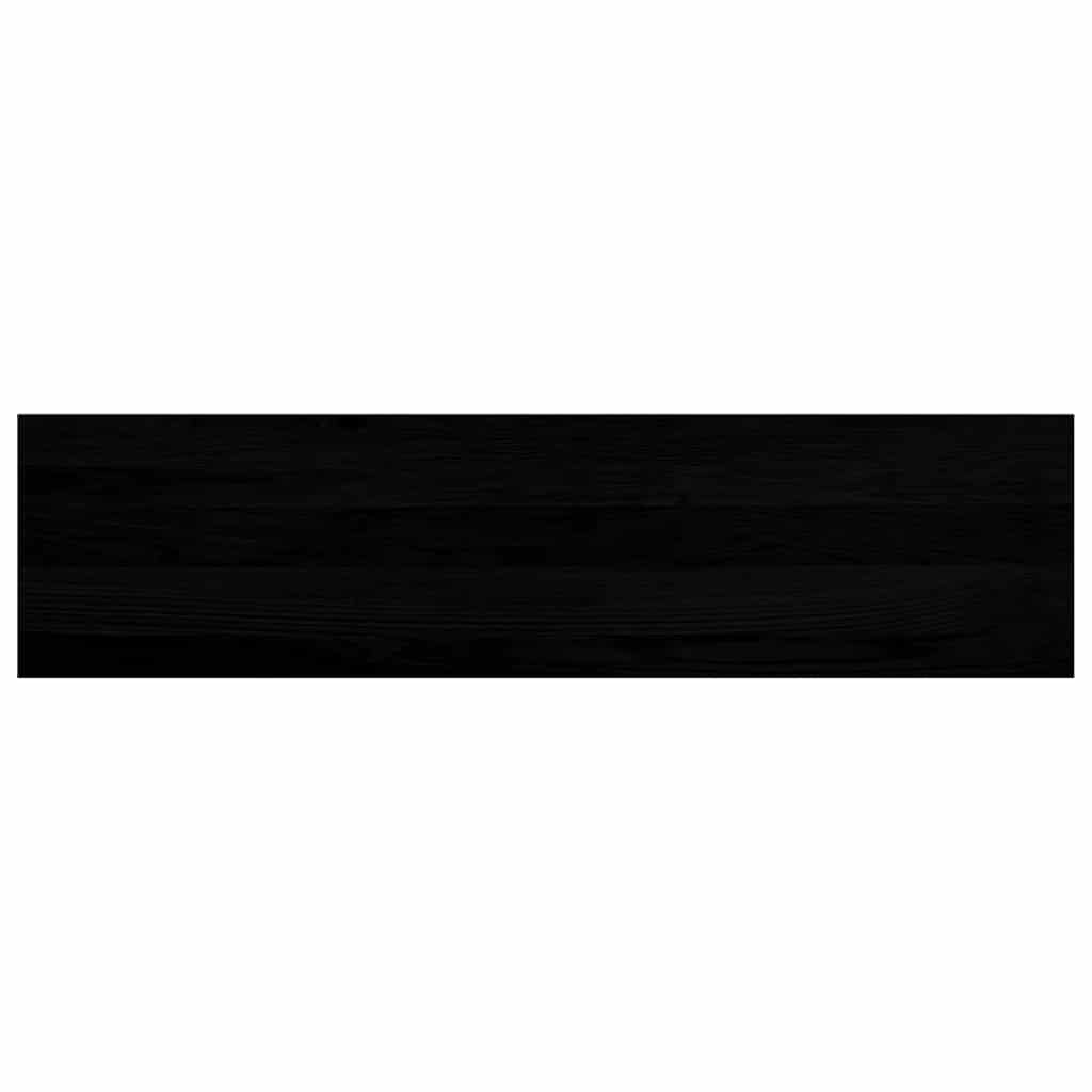 Trappetrinn 2 stk brunsvart 100x25x2 cm heltre eik