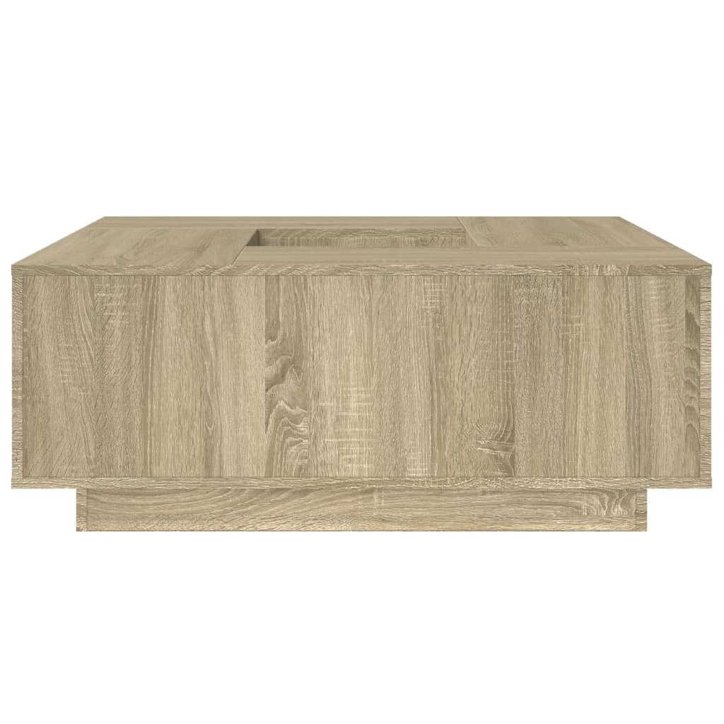 Salongbord sonoma eik 100x100x40 cm konstruert tre