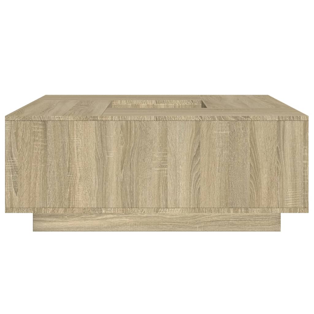 Salongbord sonoma eik 100x100x40 cm konstruert tre