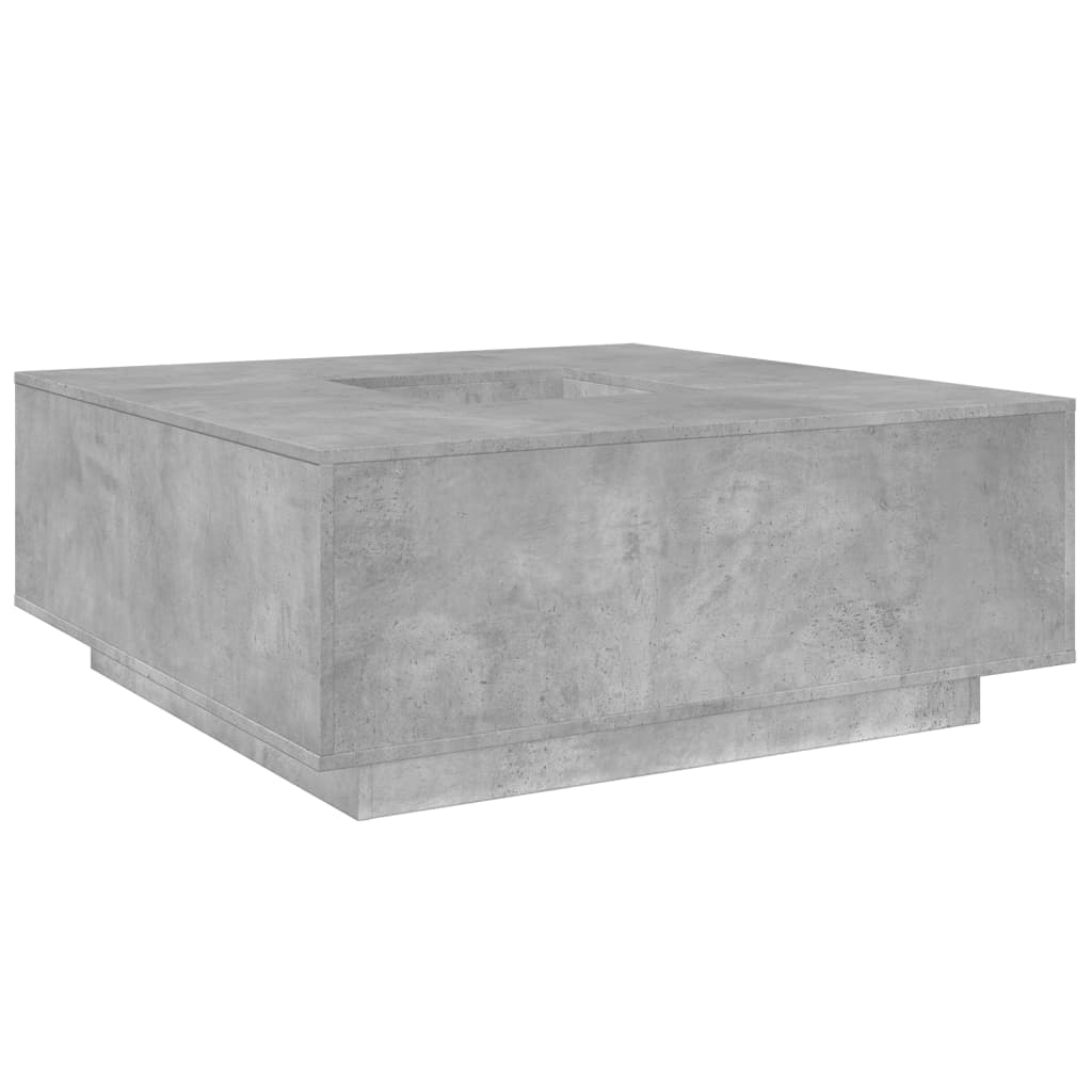 Salongbord betonggrå 100x100x40 cm konstruert tre